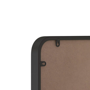 English Elm Wall Mirror Slim Black Metal Frame Rectangular 30x40 Moisture Resistant Modern Decor W1435107733