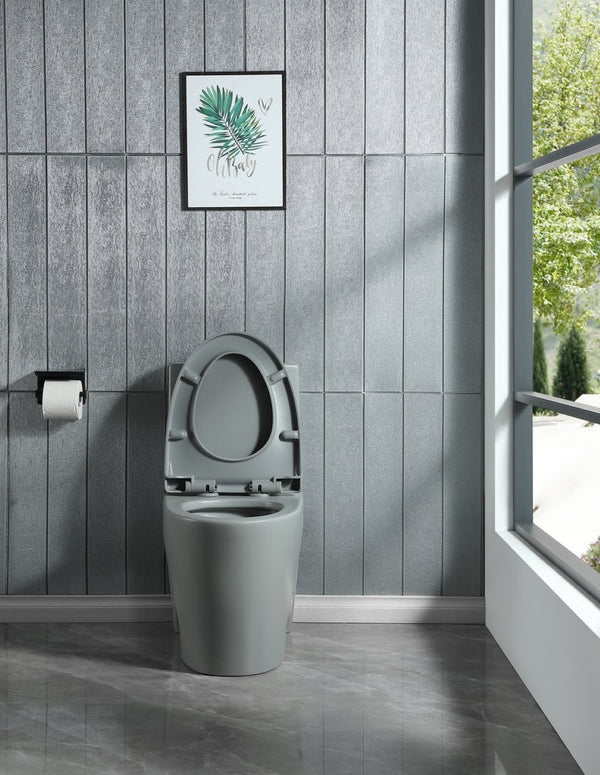 English Elm Soft-close Elongated Toilet Seat with Sculpted Profile for Modern and Traditional Baths Light Gray W1573108930