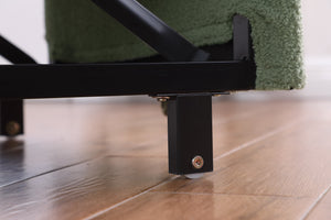 English Elm Convertible Convertible Sleeper Sofa Chair Bed with 3-Position Backrest, Teddy Fabric, Sturdy 330lb Frame Green W1420110194