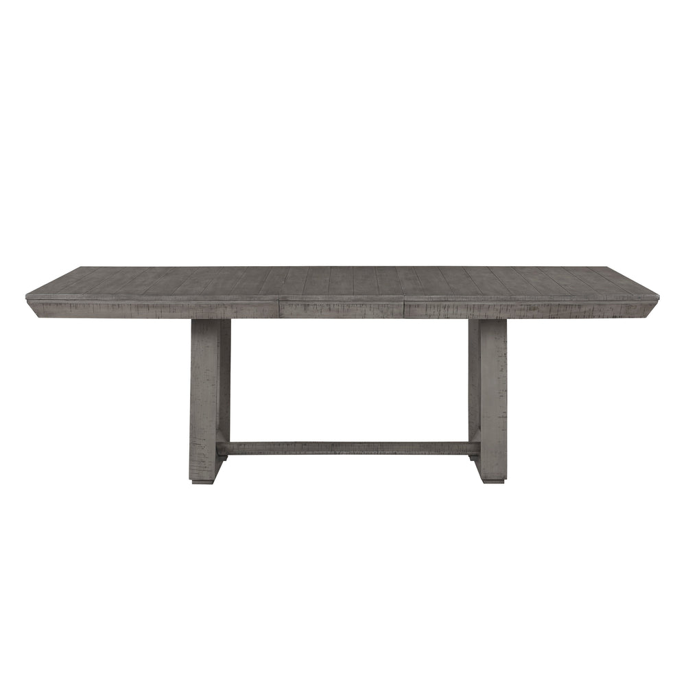 English Elm Modern Gresham Rustic Gray Acacia Veneer Dining Table with 18" Extension Leaf, 72.5–90" Length, Casual Appeal B011S00393