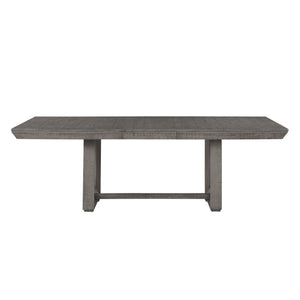 English Elm Modern Gresham Rustic Gray Acacia Veneer Dining Table with 18" Extension Leaf, 72.5–90" Length, Casual Appeal B011S00393