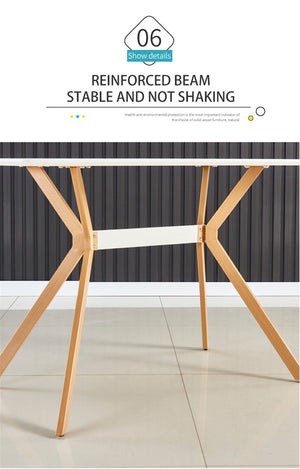 English Elm Modern Minimalist Dining Table White Mdf Top Metal Legs Seats Four Compact Kitchen W241113187