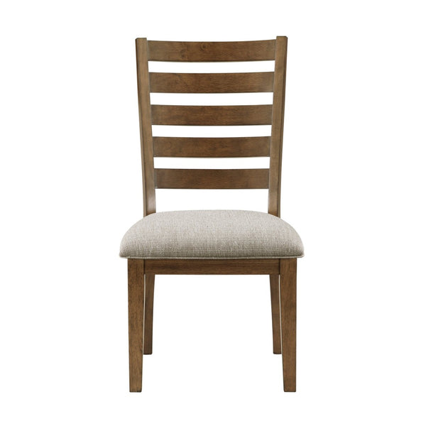 English Elm Cherry Finish Arts and Crafts Dining Set with Ladder Back Chairs and Dovetail Drawer Table B011S00398