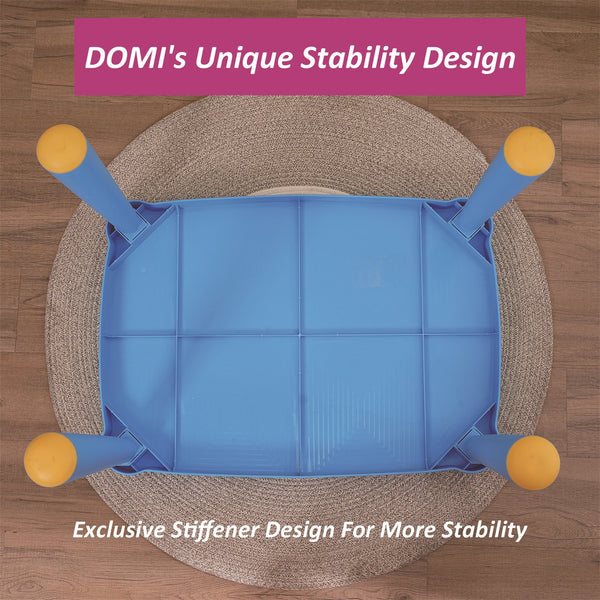 English Elm Kids Table Spacious Rectangular Activity Table for School Home Play Reading Dining Safe Easy Clean Blue W1859113381