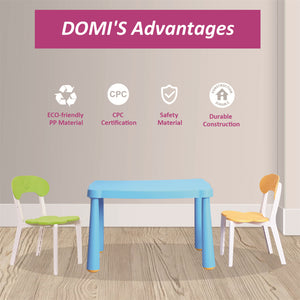 English Elm Kids Table Spacious Rectangular Activity Table for School Home Play Reading Dining Safe Easy Clean Multicolor W1859113382