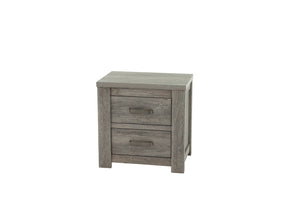 English Elm NIGHTSTAND Light Gray Oak Wood 24"x17"x25"H | Compact Modern Bedroom Storage Table with Durable Finish B089112927