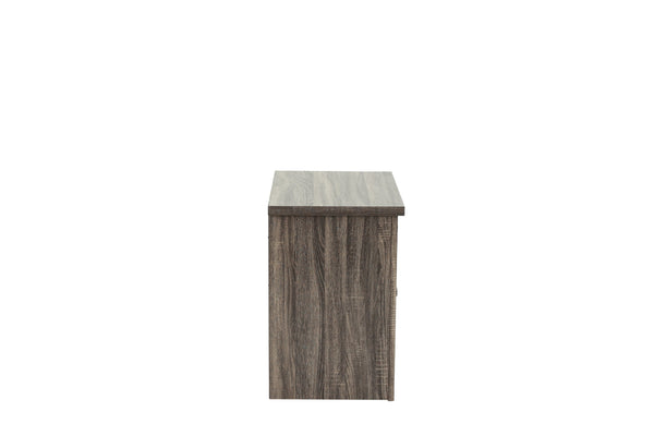 English Elm NIGHTSTAND Gray Oak Wood Nightstand 24"x16"x24"H Rustic Brown-Gray Finish Compact Storage Charm B089112930