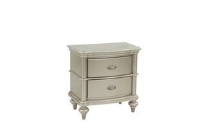 English Elm NIGHTSTAND Champagne Wood Nightstand 28"x17"x28"H – Elegant Vintage Finish, Compact Storage Drawer B089112924