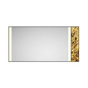 English Elm 72x 36 Inch Led Backlit Bathroom Mirror Anti-fog Touch Dimming Wall Mount Vanity Matt Black W1272103529