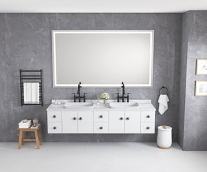 English Elm 84*48 Led Backlit Bathroom Wall Mirror with Anti-fog Touch Control and High Lumen Output W1272125172