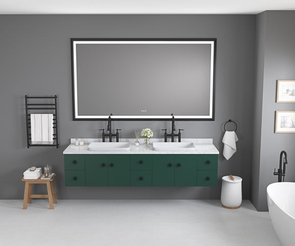 English Elm 84in. Oversized Rectangular Led Backlit Vanity Mirror Anti-fog Dimmable Bathroom Wall Mount W127291633