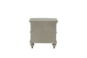 English Elm NIGHTSTAND Champagne Wood Nightstand 28"x17"x28"H – Elegant Vintage Finish, Compact Storage Drawer B089112924