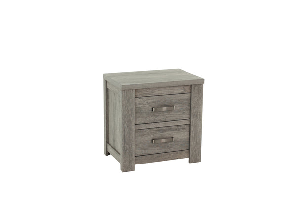 English Elm NIGHTSTAND Light Gray Oak Wood 24"x17"x25"H | Compact Modern Bedroom Storage Table with Durable Finish B089112927