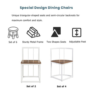 English Elm Topmax Faux Marble 7 Piece Dining Set Seats Six with Iron Frame Modern Glam Appeal White N717S000017K