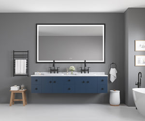English Elm 84in. Oversized Rectangular Led Backlit Vanity Mirror Anti-fog Dimmable Bathroom Wall Mount W127291633