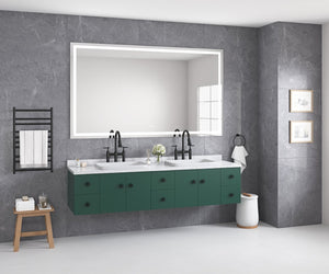 English Elm 84*48 Led Lighted Wall Mirror with Anti-fog Dimming and Three Color Temperatures W1272115395