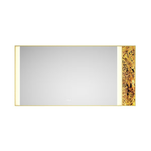 English Elm 72x 36 Inch Led Backlit Bathroom Vanity Mirror with Anti-fog Touch Dimmer Black Frame W1272103528