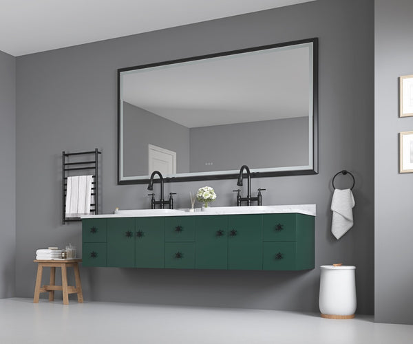 English Elm 84in. Oversized Rectangular Led Backlit Vanity Mirror Anti-fog Dimmable Bathroom Wall Mount W127291633