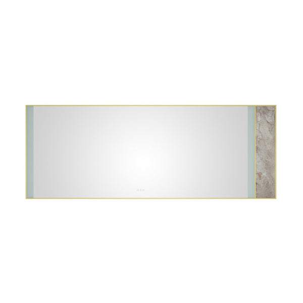 English Elm 96x36 Inch Backlit Bathroom Mirror with Anti-fog Led Perimeter Light and Memory Function W1272103533