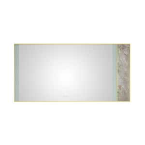 English Elm 72x 36 Inch Led Backlit Bathroom Vanity Mirror with Anti-fog Touch Dimmer Black Frame W1272103528