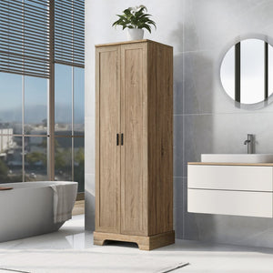English Elm Storage Cabinet Freestanding Mdf Two Door Adjustable Shelving for Home Office Bath N725P331419D