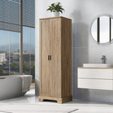 Brown Storage Cabinet with 2 Doors, Adjustable Shelf, MDF, Bathroom/Office, Old Sku:Wf302824Aad