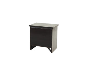 English Elm NIGHTSTAND Gray Oak Wood Nightstand 24"x16"x24"H Rustic Brown-Gray Finish Compact Storage Charm B089112930