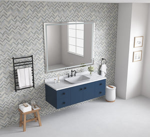 English Elm 60in. Led Bathroom Wall Mirror with Anti-fog Three Color Temps and Touch Control W1272P144854