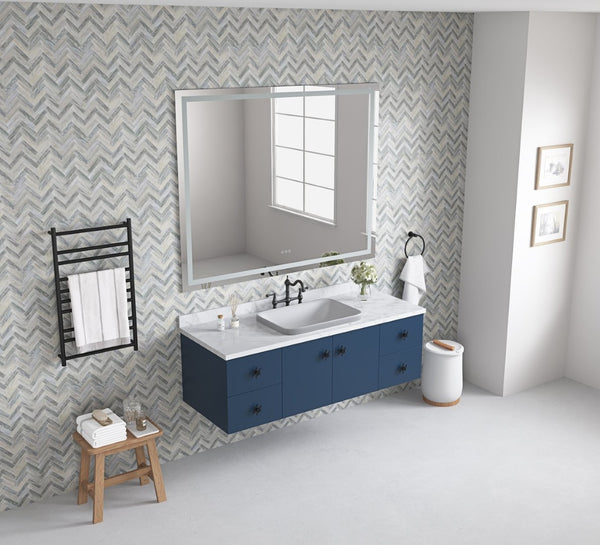English Elm 60in. Led Bathroom Wall Mirror with Anti-fog Three Color Temps and Touch Control W1272P144854