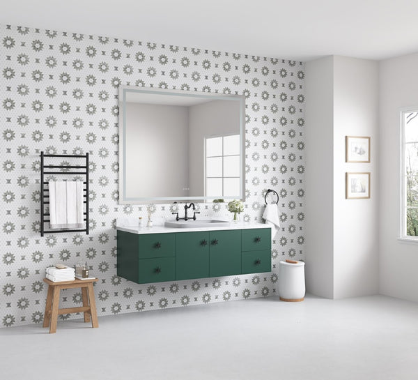 English Elm 60in. Led Bathroom Wall Mirror with Anti-fog Three Color Temps and Touch Control W1272P144854