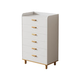 Hearth and Haven Modern Simple Style White Modern Six-Drawer Chest For Bedroom, Kid'S Room, Living Room, Nursery Room WF305226AAK