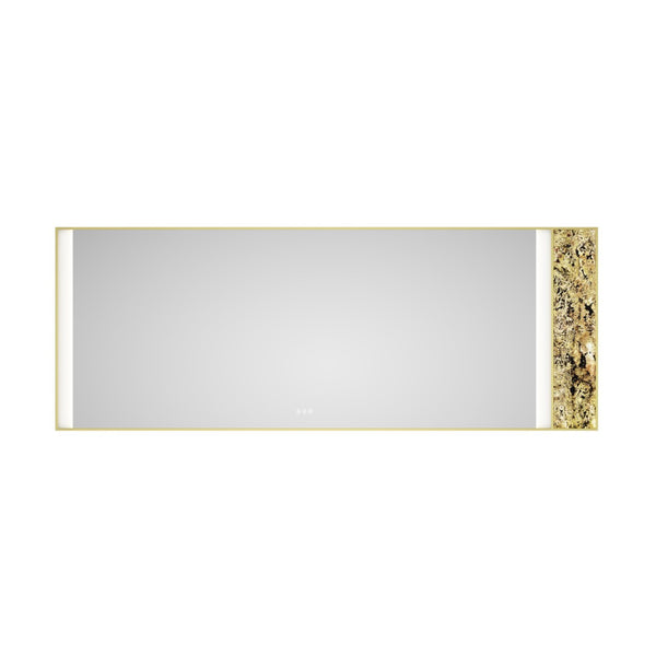 English Elm 96x36 Inch Backlit Bathroom Mirror with Anti-fog Led Perimeter Light and Memory Function W1272103533
