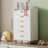 Hearth and Haven Modern Simple Style White Modern Six-Drawer Chest For Bedroom, Kid'S Room, Living Room, Nursery Room WF305226AAK