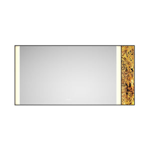 English Elm 72x 36 Inch Led Backlit Bathroom Mirror Anti-fog Touch Dimming Wall Mount Vanity Matte Black W1272103530