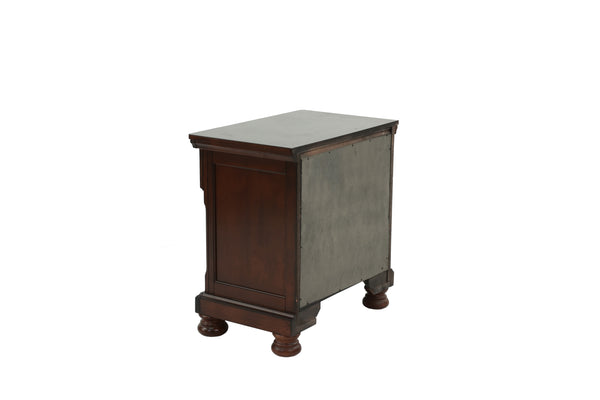 English Elm NIGHTSTAND Antique Cherry Wood Nightstand 29"x18"x30" Dark Brown Finish Classic Storage Drawer Appeal B089112921