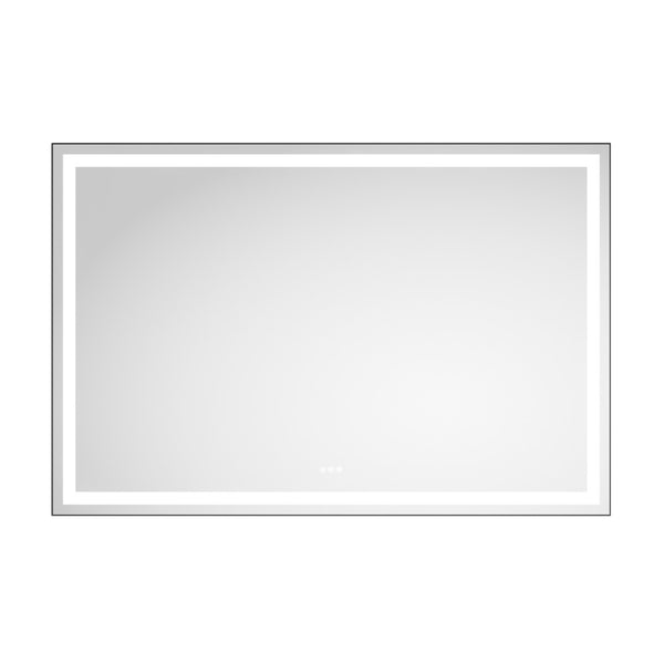 English Elm 84in. Matte Black Framed Led Vanity Mirror Dimmable Anti-fog Full Length Wall Mount W127294621