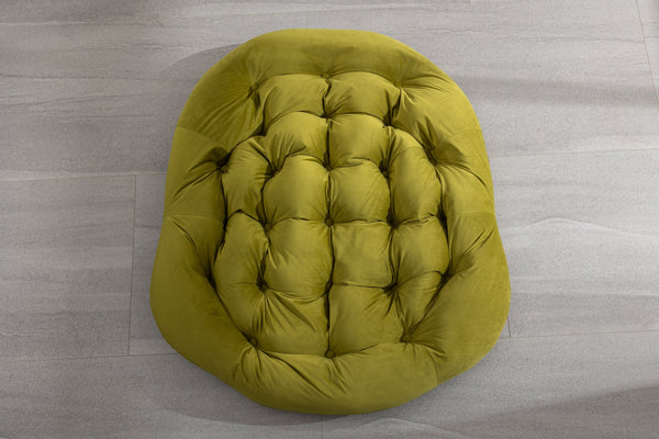 English Elm Outdoor Rattan Rocking Chair Oversized Hand-Woven Egg Recliner with Plush Cushion, Durable Steel Frame, Weather-Resistant Comfort for Patio Olive W640105292