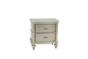 English Elm NIGHTSTAND Champagne Wood Nightstand 28"x17"x28"H – Elegant Vintage Finish, Compact Storage Drawer B089112924