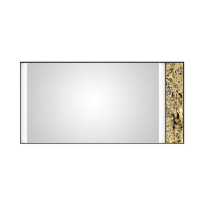 English Elm 72x 36 Inch Led Backlit Bathroom Mirror Anti-fog Touch Dimming Wall Mount Vanity Matte Black W1272103530