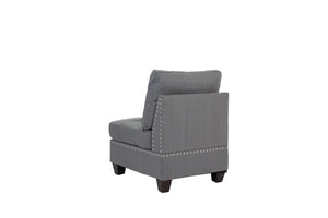 English Elm Modular 3Pc Gray Linen-Like Modular Seating Set For Versatile Comfort In Modern Living Spaces B089S00088