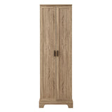 English Elm Storage Cabinet With Two Doors For Bathroom, Office, Adjustable Shelf, Mdf Board, Brown (Old Sku:Wf302824Aad)