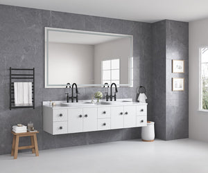 English Elm 60in. Led Bathroom Wall Mirror with Anti-fog Three Color Temps and Touch Control W1272P144854