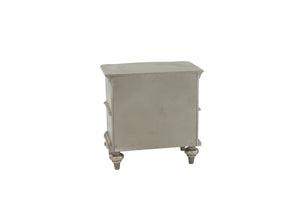 English Elm NIGHTSTAND Champagne Wood Nightstand 28"x17"x28"H – Elegant Vintage Finish, Compact Storage Drawer B089112924