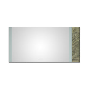English Elm 72x 36 Inch Led Backlit Bathroom Mirror Anti-fog Touch Dimming Wall Mount Vanity Matt Black W1272103529