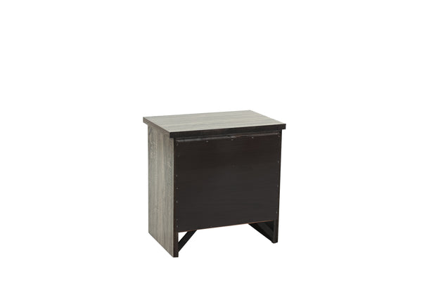 English Elm NIGHTSTAND Gray Oak Wood Nightstand 24"x16"x24"H Rustic Brown-Gray Finish Compact Storage Charm B089112930