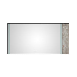 English Elm 72x 36 Inch Led Backlit Bathroom Mirror Anti-fog Touch Dimming Wall Mount Vanity Matte Black W1272103530