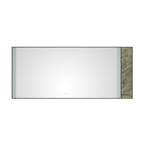 English Elm 84x 36 Inch Backlit Bathroom Mirror Anti-fog Led Vanity Wall Mount Stone Accent W1272103489