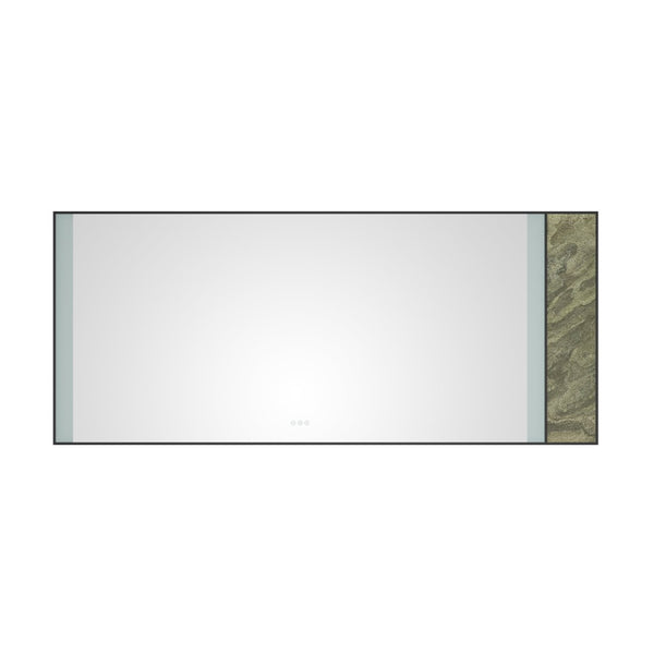 English Elm 84x 36 Inch Backlit Bathroom Mirror Anti-fog Led Vanity Wall Mount Stone Accent W1272103489