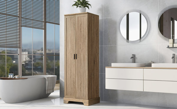 English Elm Storage Cabinet Freestanding Mdf Two Door Adjustable Shelving for Home Office Bath N725P331419D