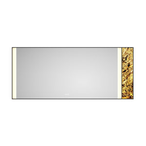 English Elm 84x 36 Inch Backlit Bathroom Mirror Anti-fog Led Vanity Wall Mount Stone Accent W1272103489